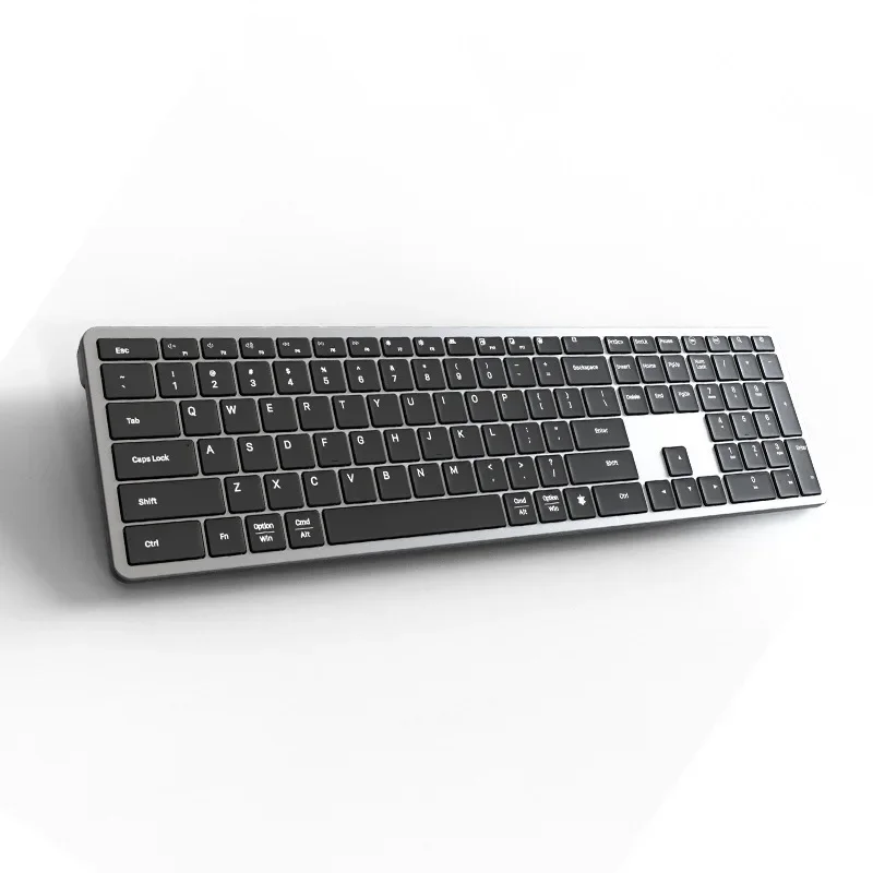 Wireless Three-mode Keyboard Aluminum Alloy Scissor Feet Business Office Silent And Thin Wireless Keyboard