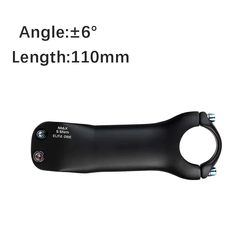 Elitaone Fahrradvorbau aus Carbonfaser für MTB/Rennrad, 6/17 Grad, 70-130mm