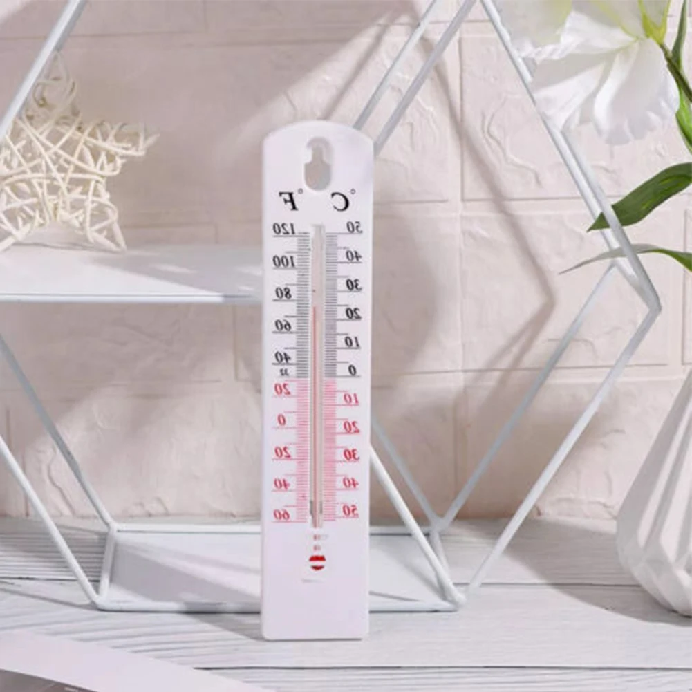 2x Wall Thermometer Indoor Outdoor Hanging Garden Greenhouse House Office Room Large Clear Display For Wall Mounting