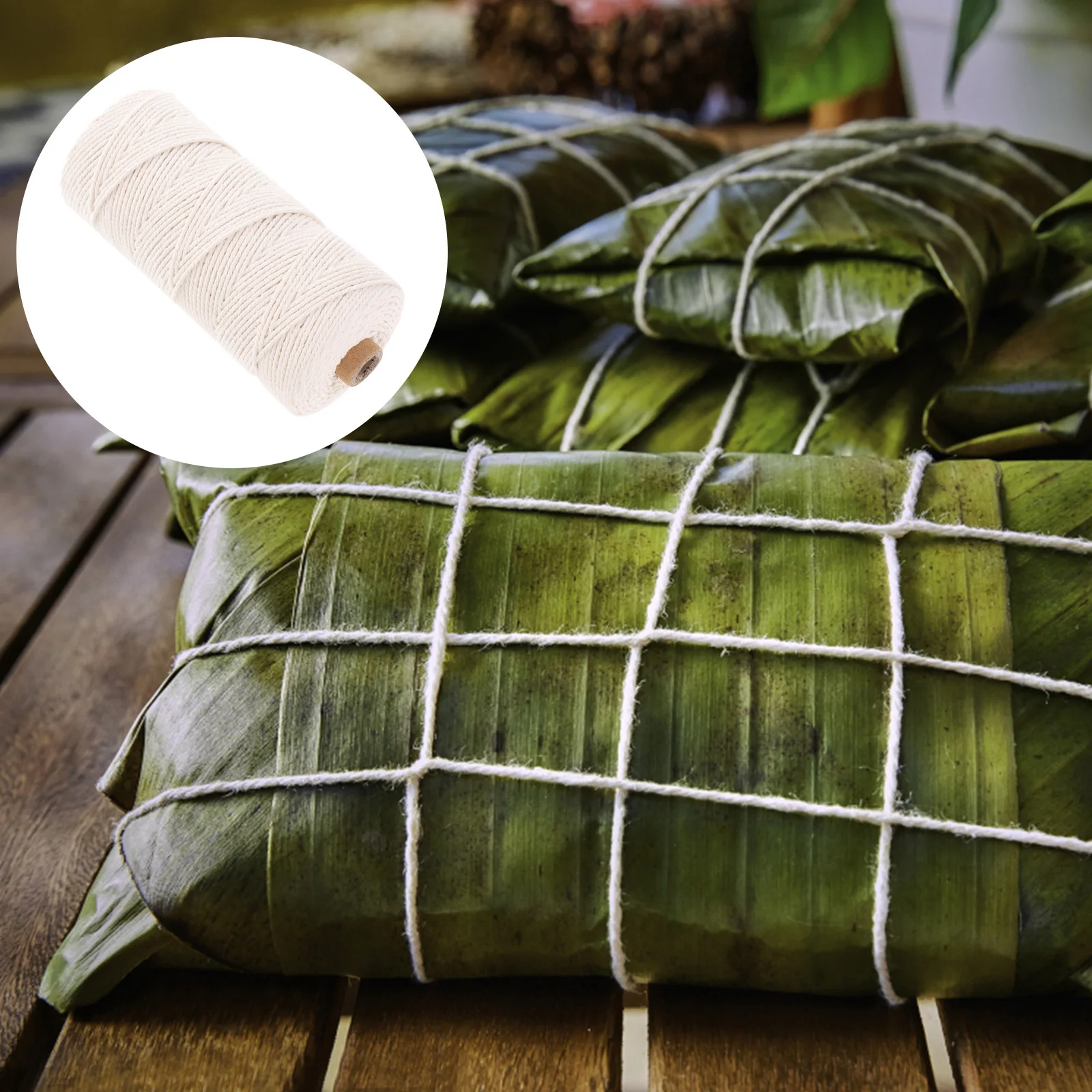 

Professional Beige Cotton Twines Cooking Ropes Kitchen Trussing Ropes Good Loadbearing Capacity DIY Tapestries Meat Fixing