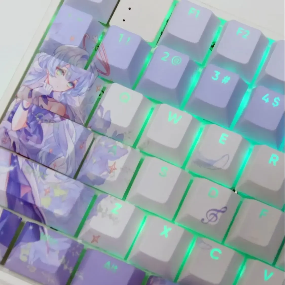 Robin Keycaps Anime Keycap Set Keyboard Cap Cute PBT Cherry Profile Gaming Key Cap for Mechanical Keyboard Accessories for 64/68