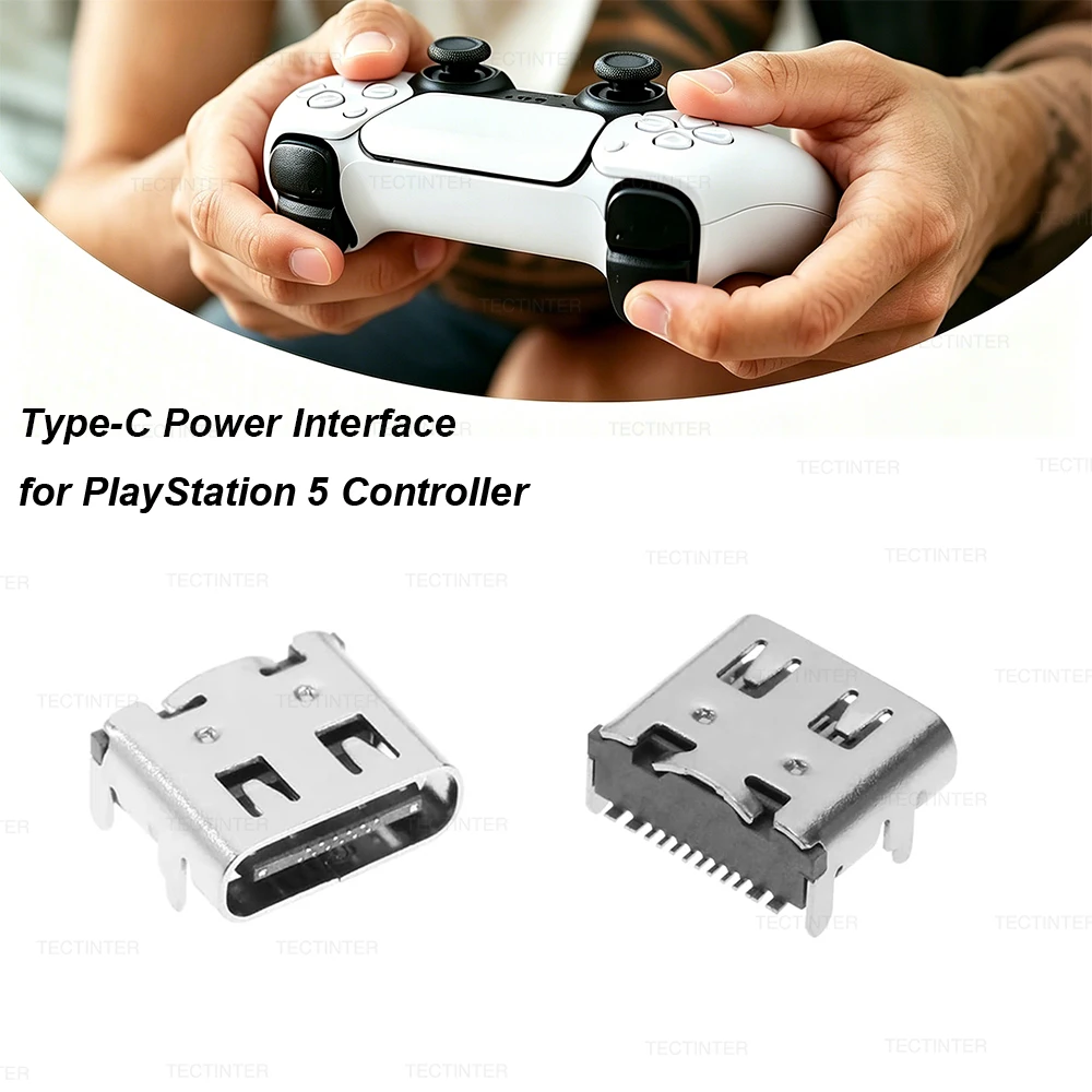 Type-C Charging Port Replacement for PS5 Controller Charger Socket Interface Connector for PS5 Repair Part Accessories
