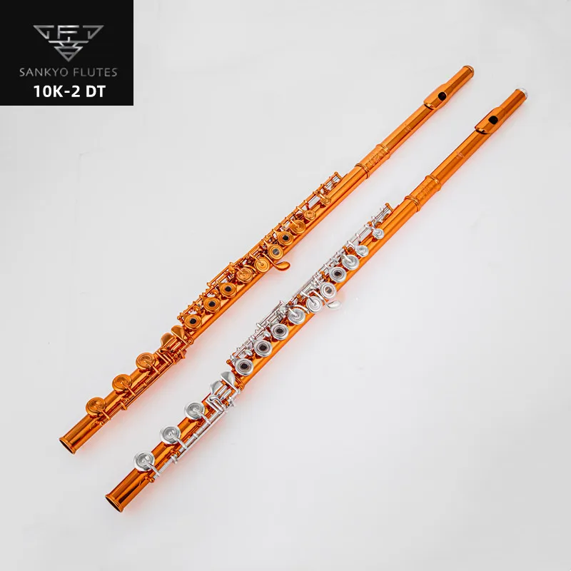 Музыкальный инструмент Sankyo 10K-2 DT Flute, 17-отверстный, с медно-серебряным покрытием, для выступлений, с красивым звучанием