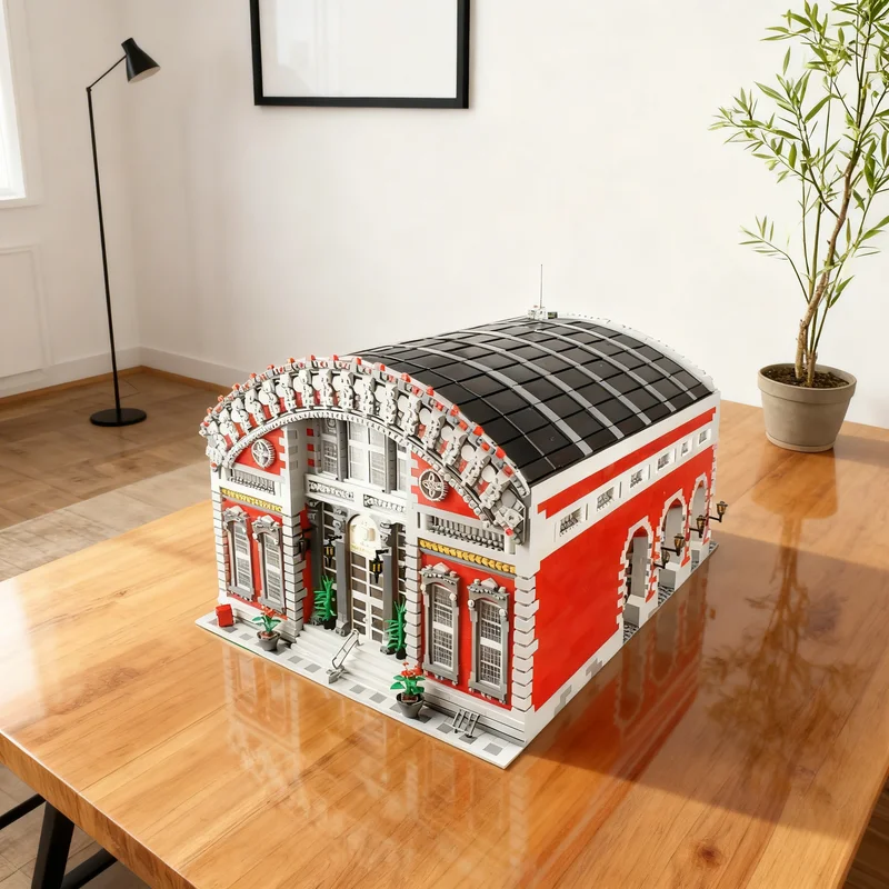 

7432pcs MOC Massive Train Station City Model Building Blocks Construction Christmas Gifts Toy Creative DIY Idea Education Kids