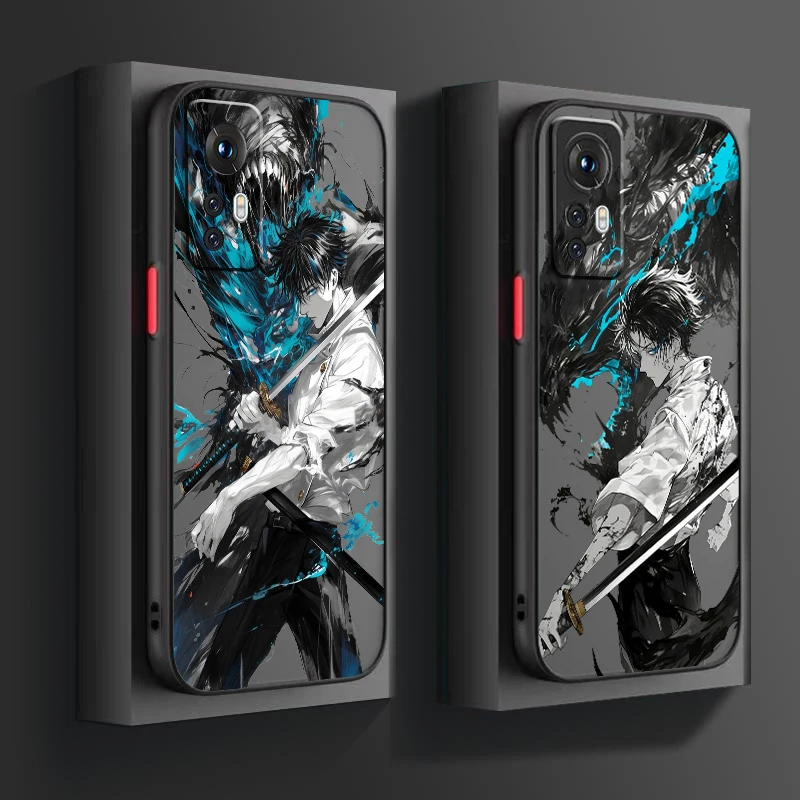 Spell Gojos Y-Yuta J-Jujutsu Frosted Translucent For Xiaomi Mi 13 12 12T 11T 11 11i 10T 10 9T Pro Lite Ultra 5G Back Phone Case