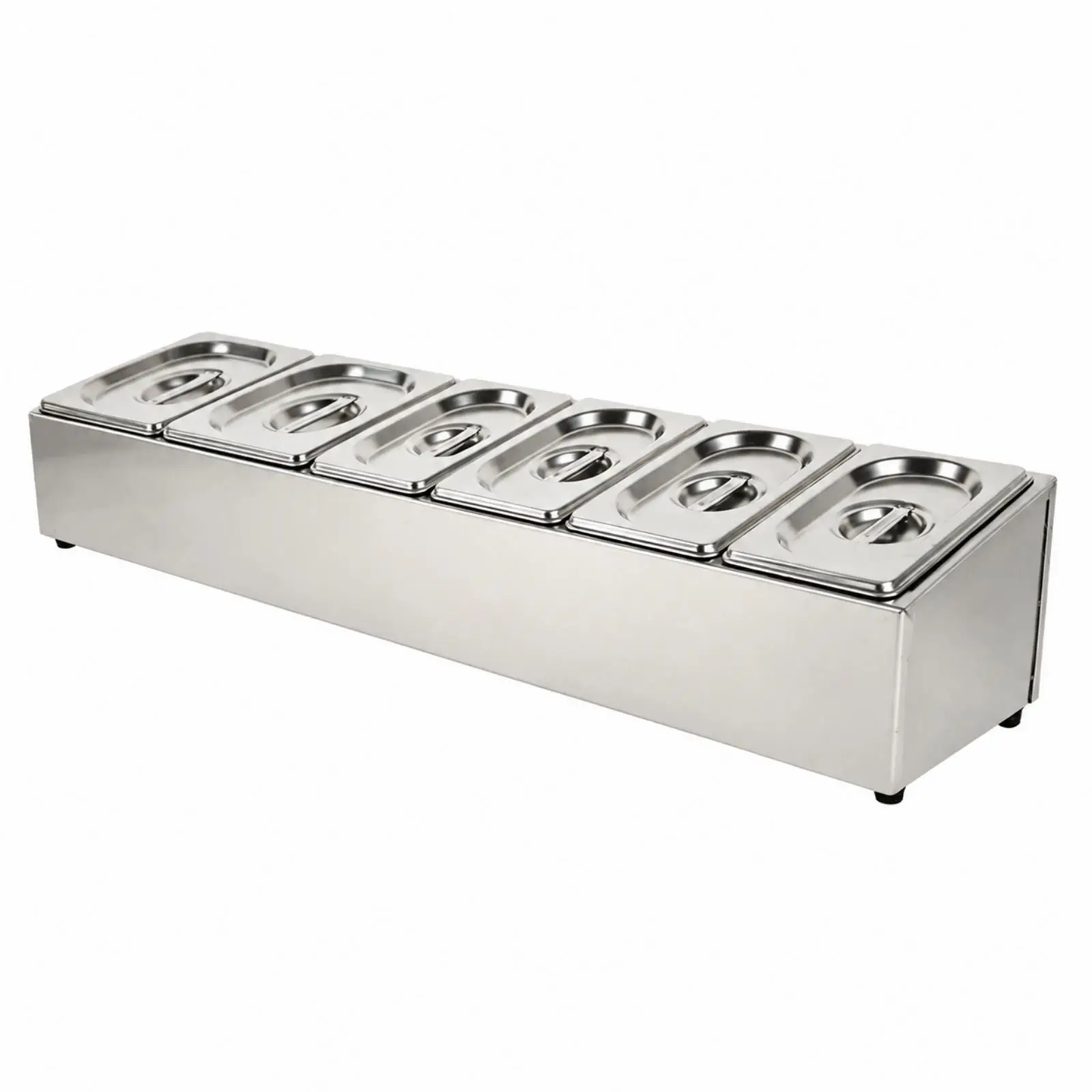 Stainless Steel Pizza Sauce Container for Kitchen Spice Organizer with Non Slip Feet and Raised Handles