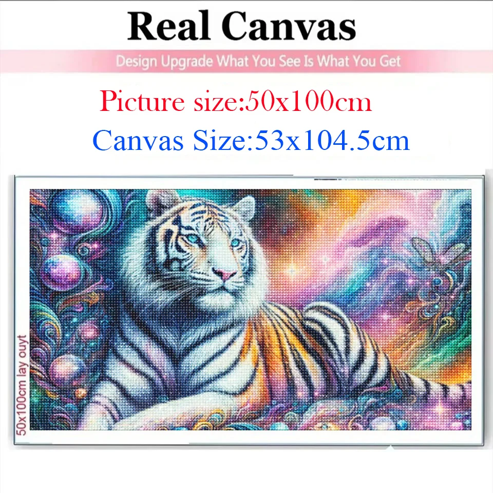 Mystical Fierce Tiger,Lion,Leopard Large 5D DIY Diamond Painting Cross Stitich Clouds Landscape Full Mosaic Diamond Embroidery