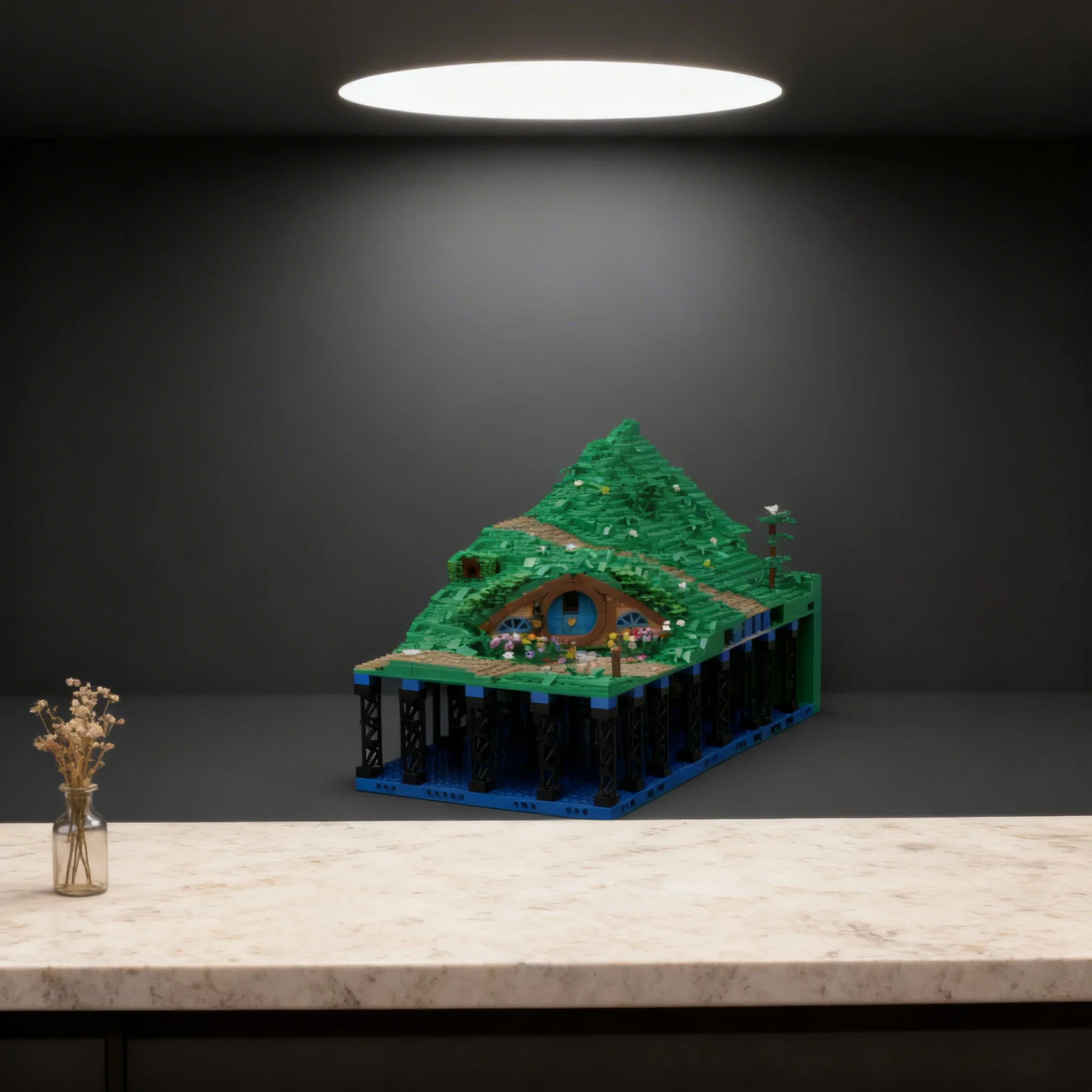 2247pcs MOC The Hobbit and Lord of Rings Hobbiton - Section 7 Model Christmas Gift Creative Home Decor Desk Display Shelf Accent