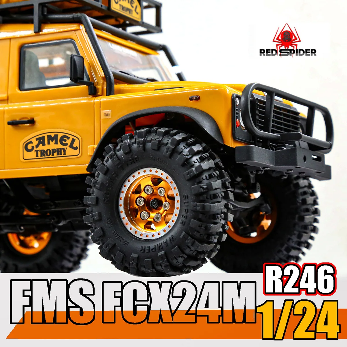 4psc 55mm pneu caminhão rastreador pele do pneu 7mm cubo da roda para fms 1/24 fcx24 rc carro metal atualização op acessórios peças