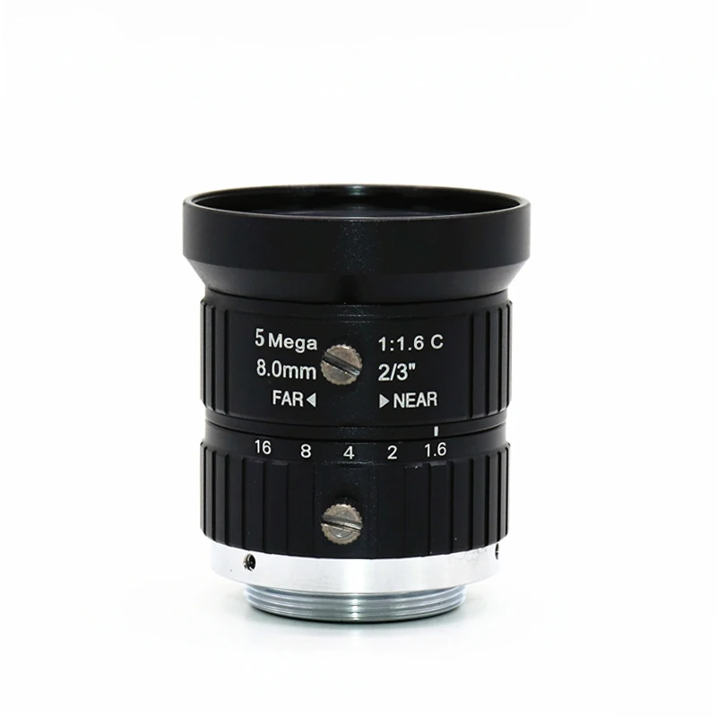 Machine Vision Industrial Lens with 5-megapixel Fixed Focus 8mm Standard C-target Surface 2/3“