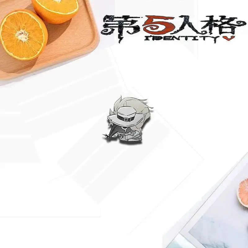 9PCS Luca Balsa Emma Woods Badges Pins Anime Identity Ⅴ Brooch Cosplay Acrylic School Bag Pendant Clothes Accessorie Gift