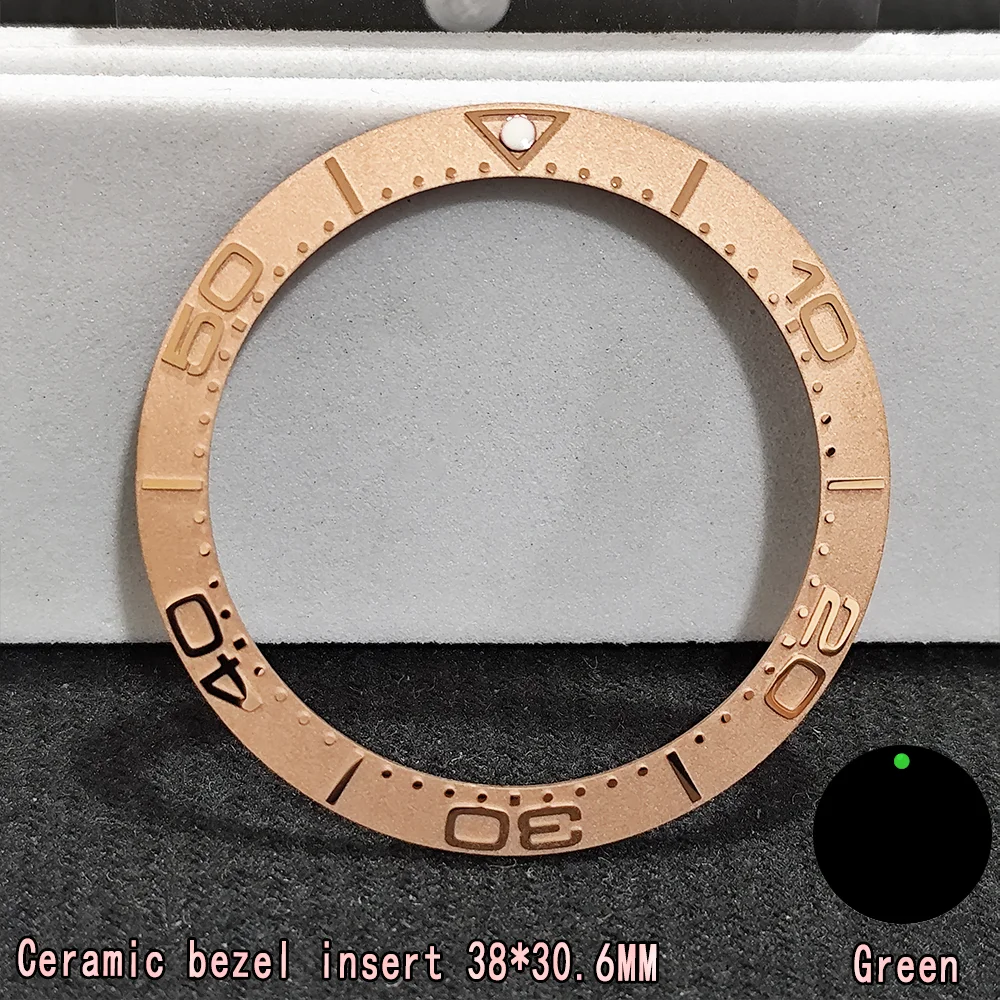 Inclinazione 38 * 30,6 mm lunetta per orologio in ceramica GMT e inserti per orologi subacquei adatti per 40 mm sostituzione di accessori Fashionistas ﻿