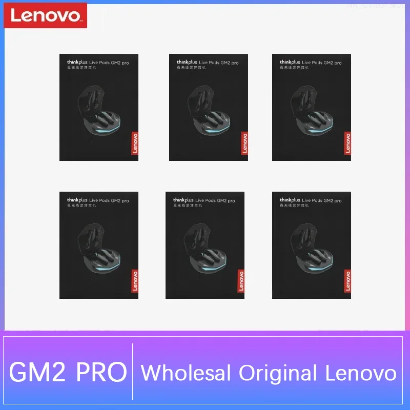 

Wholesal 3/10PCS Lenovo GM2Pro Wireless Bluetooth 5.3 Earphone HD Call Dual Mode Gaming Headset HiFi Low Latency Music Headphone