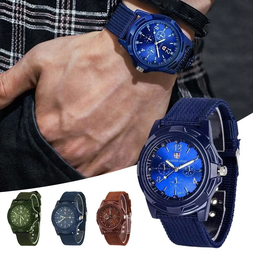 Nylon Braided Strap Gemius Swift Watch Night Light Nylon Band Quartz Watch Swiss Quartz Woven Band Sports Watch Casual Wear