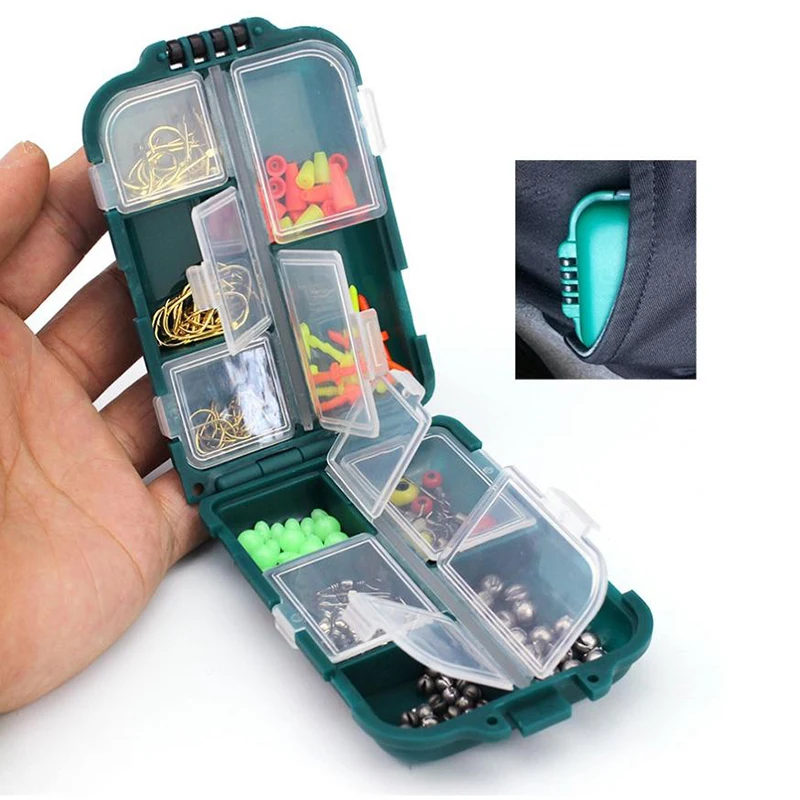 ABS plastic Beads Hooks Tackle Box Small Travel 157pcs Accessories Bait Case Container Lure Organizer Pocket size