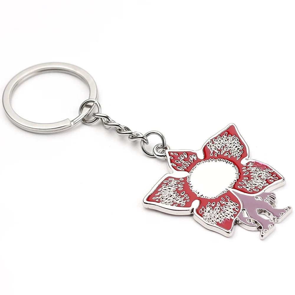 USA الخيال العلمي الإثارة المسلسل التلفزيوني Demodog المفاتيح المعدنية معلقة مفتاح السيارة سلسلة كيرينغ مجوهرات اكسسوارات هدايا للرجال النساء