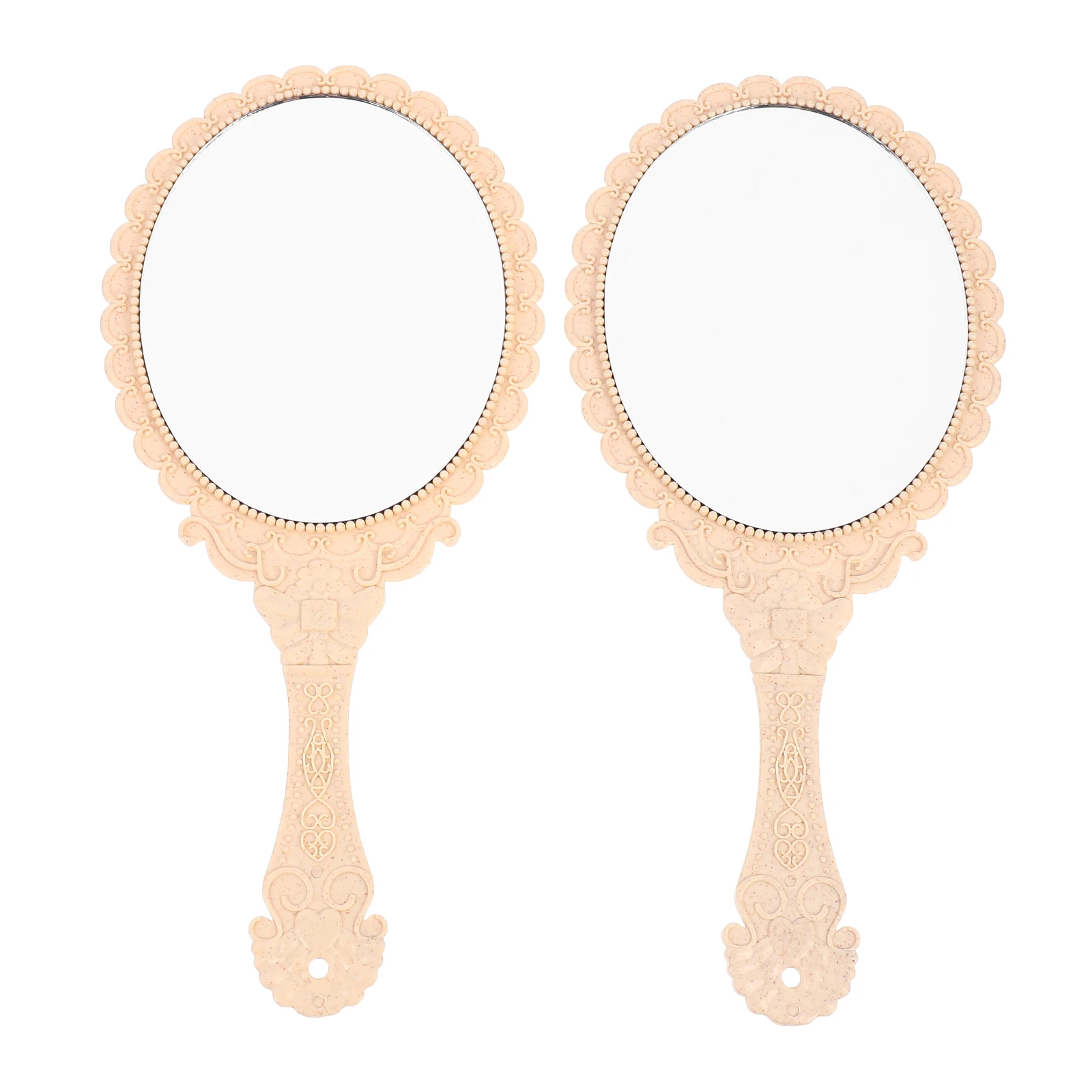 قطعتان من مرآة المكياج المدمجة المحمولة باليد وخفيفة الوزن ومرايا يدوية للسفر مثالية للفتيات والسيدات #6