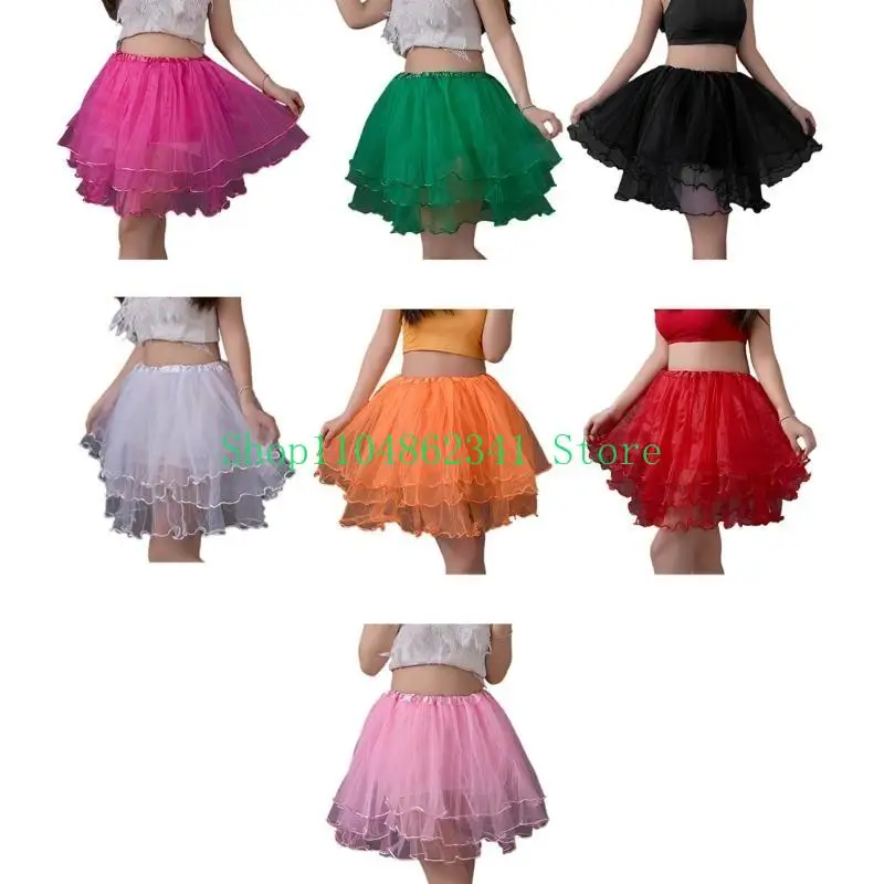 5ASD 4 TUTU SKIRT MESH TULLE DANCE VIRTS Princess Pettiscirt للنساء الكبار