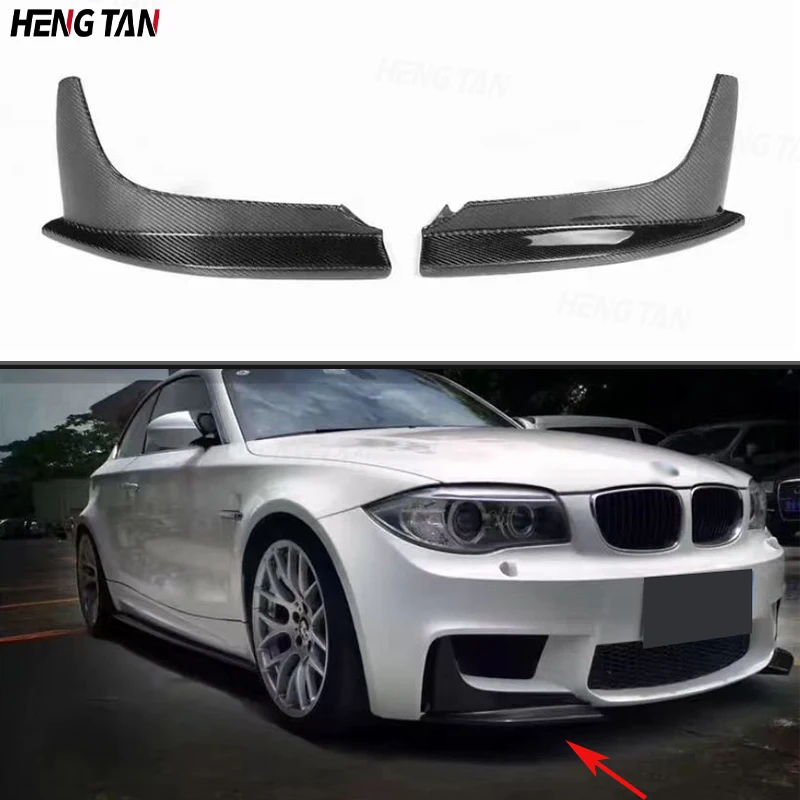 

For BMW 1 Series E82 1M Coupe 2 Door 2011-2013 Carbon Fiber Car Front Bumper Splitters Lip Diffuser Canards Flaps Apron Body kit