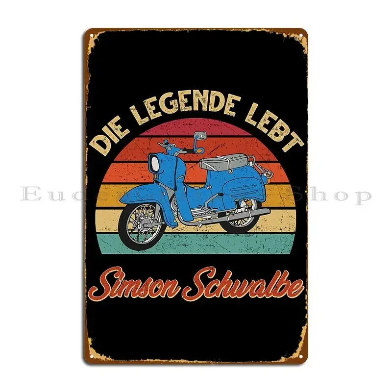 Металлическая табличка Simson Schwalbe Lives The Legend, ржавая, с возможностью индивидуального дизайна, винтажный декор для стен, постер из жести