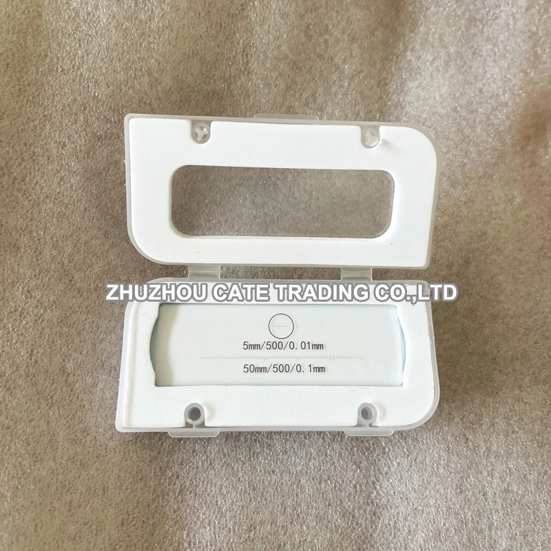 950.T Optische Glazen Microscoop Accessoires 50mm Lengte Kalibratie Slides Divisie 0.1mm 0.01mm Objectiefpodium Micrometer