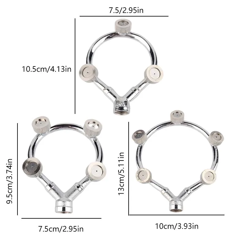 Wielogłowicowy zraszacz pierścień dyszy ze stali nierdzewnej do mgła wodna ogrodowych