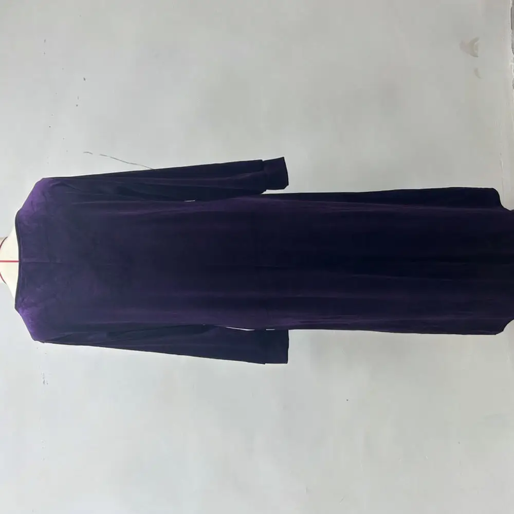 Vintage Style Velvet Maxi Dress Women Long Sleeve Slim Fit Elegant Casual Round Neck Solid Color Autumn Winter Gown