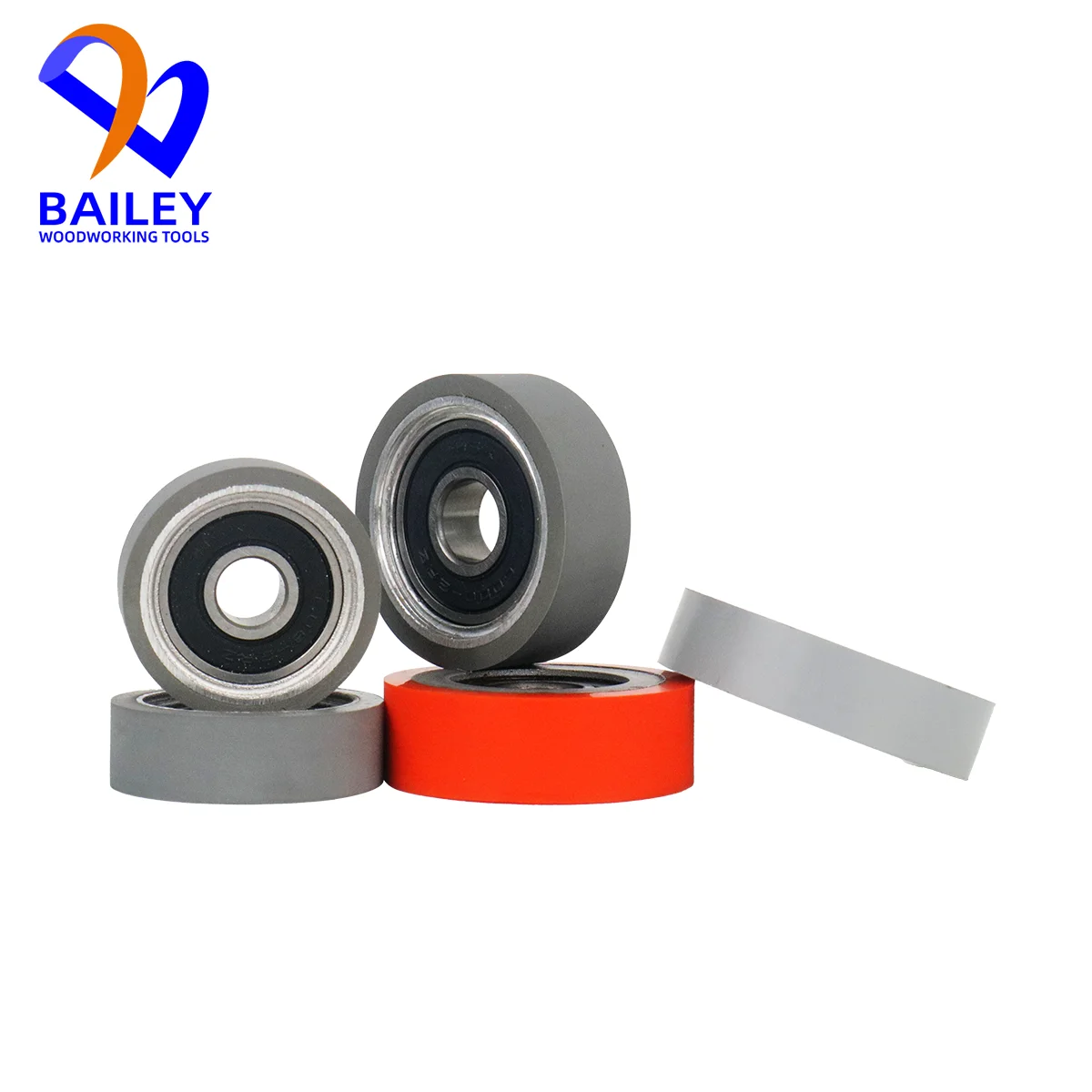 BAILEY 1Pair Tracking Roller Rubber Copying Wheel for Edge Banding Machine Woodworking Tool Accessories