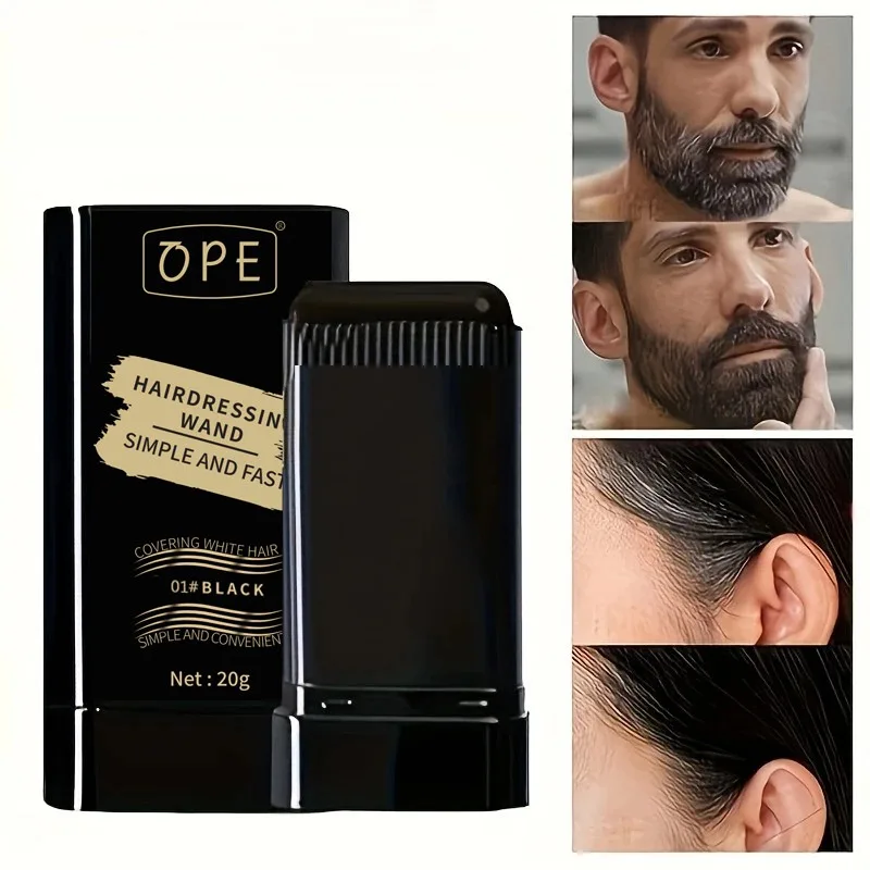 Tintura de cabelo portable vara 20g plante imperméable linha fina raiz corretivo vara instantane cinza cobertura d