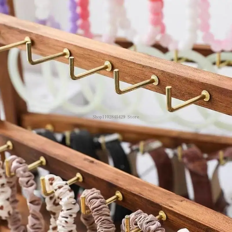 Handcrafted Wooden Jewelry Storage Shelves For Earrings Pendants And Keychains