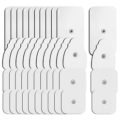TENS Unit Replacement EMS Pads Latex Free Electrodes Compatible With Muscle Stimulator Use 3.5mm Button Connector Lead Wires