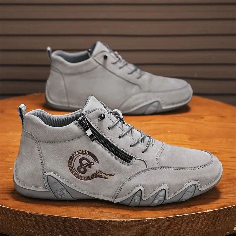 

Men Shoes New Men's Flat Casual Shoes Handmade PU Leather Men's Sneakers Comfortable Loafers Outdoor Breathable Men Moccasins