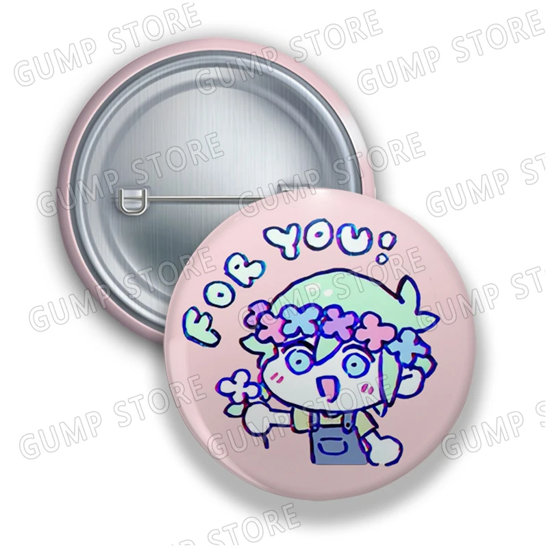 أوموري لعبة شارات للمجوهرات اكسسوارات حقيبة ديكور الريحان كيل بطل أوبري Omocat مشمس زر بروش دبابيس المشجعين الأصدقاء الهدايا #3