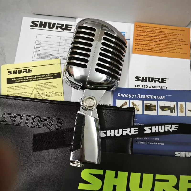 Shure 55SH Vintage Metal Style Dynamic Microphone Iconic Classic Vocal Microphone for Live Performance and Karaoke Shure 55SH