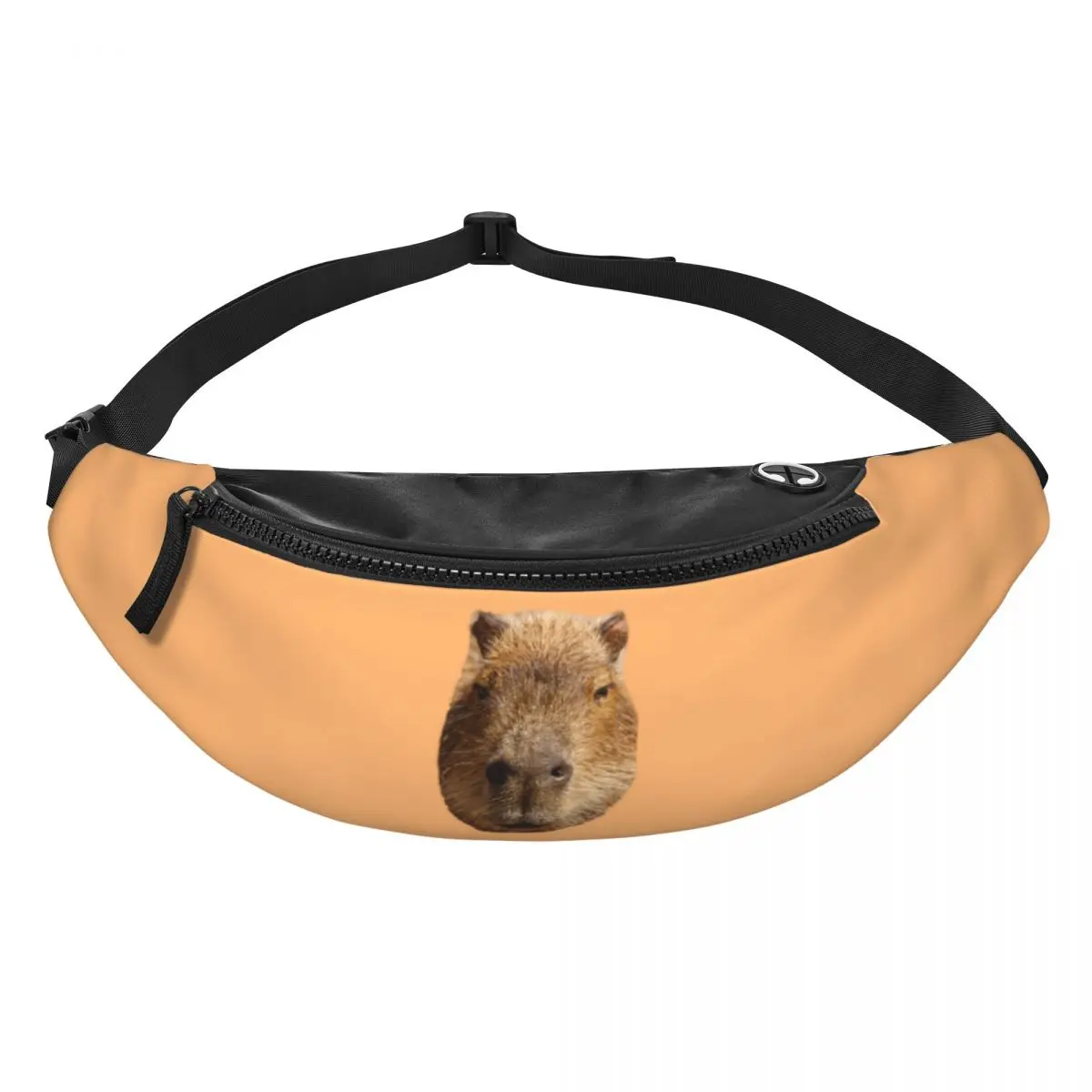 Cool Capybara Face Fanny Pack for Running Women Men Crossbody Waist Bag Phone Money Pouch