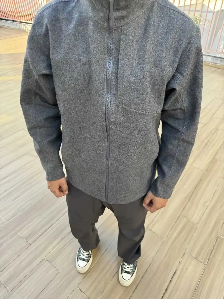 

Мужской шерстяной кардиган с высоким воротником и капюшоном в стиле ретро, повседневный, теплый, модный, универсальный, для осени и зимы, из полиэстера...