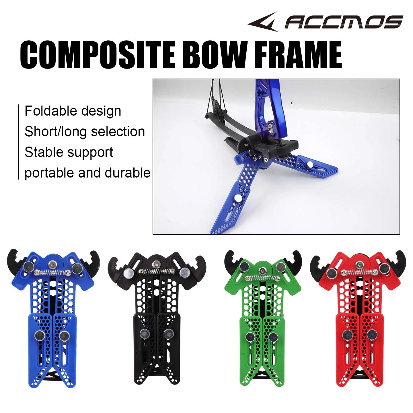 

Compound Bow Stand 3-leg stable support prevent slipping Stabilise Bracket Archery Shooting Accessories