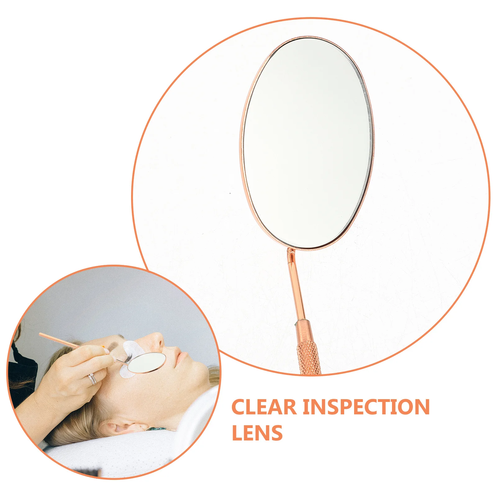 

Lash Extension Mirror Premium Stainless Steel Eyelash Mirror for False Lashes Application Angled Design Portable Beauty