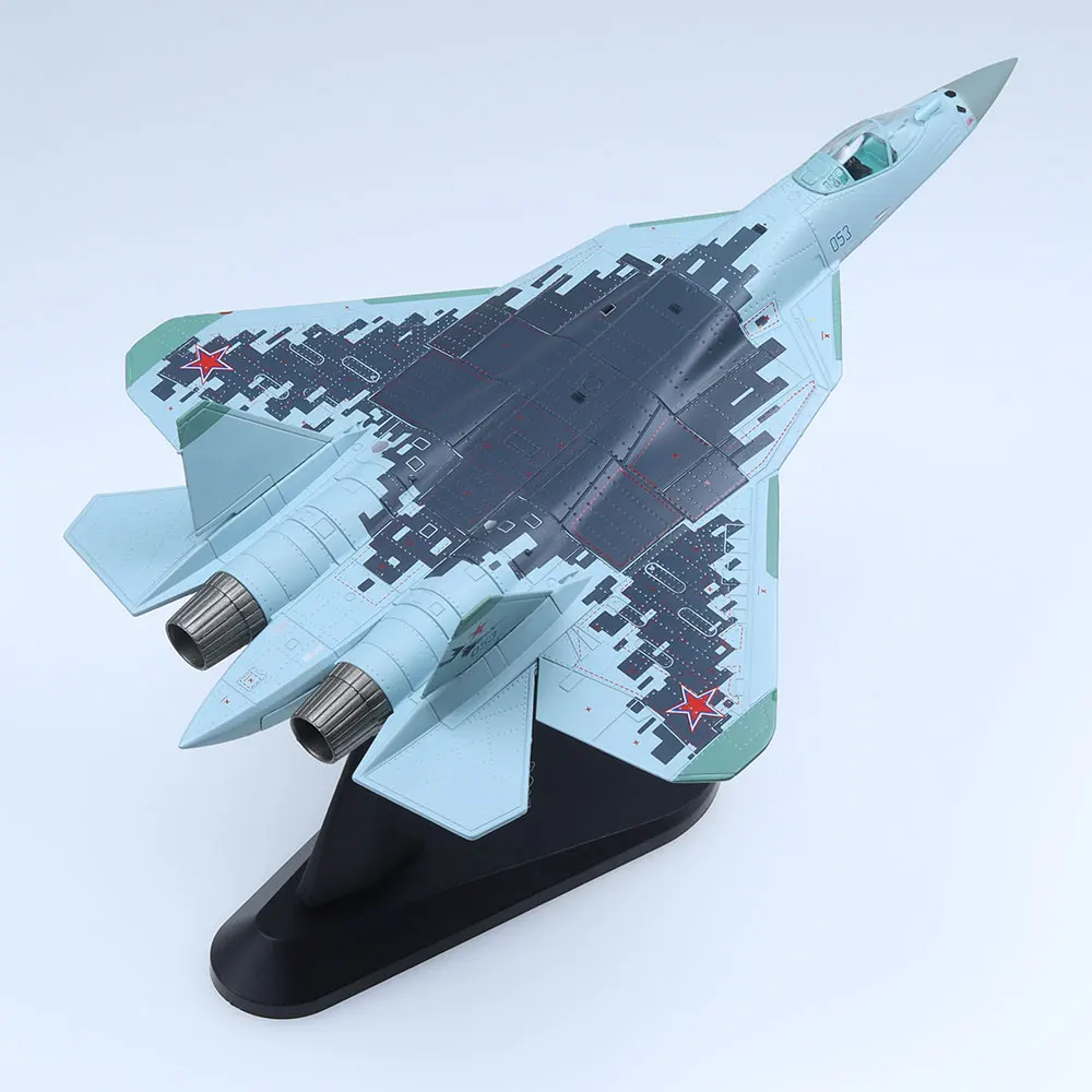 1/100 مقياس SU-57 نموذج معدني لطائرة مصبوبة للهدايا #2