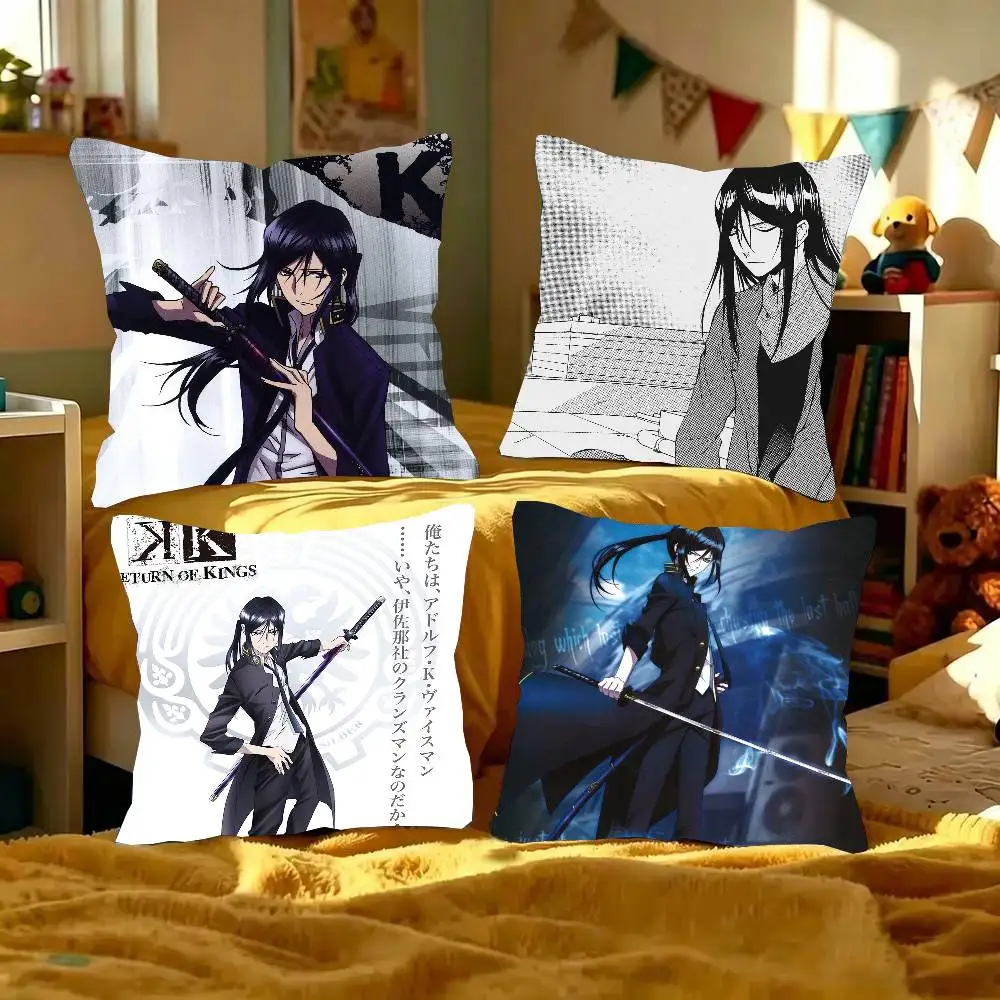 Yatogami Kuroh Anime K Pillow Case Fashion Square Pillowcase Bedroom Sofa Room Ins Decoration Leisure