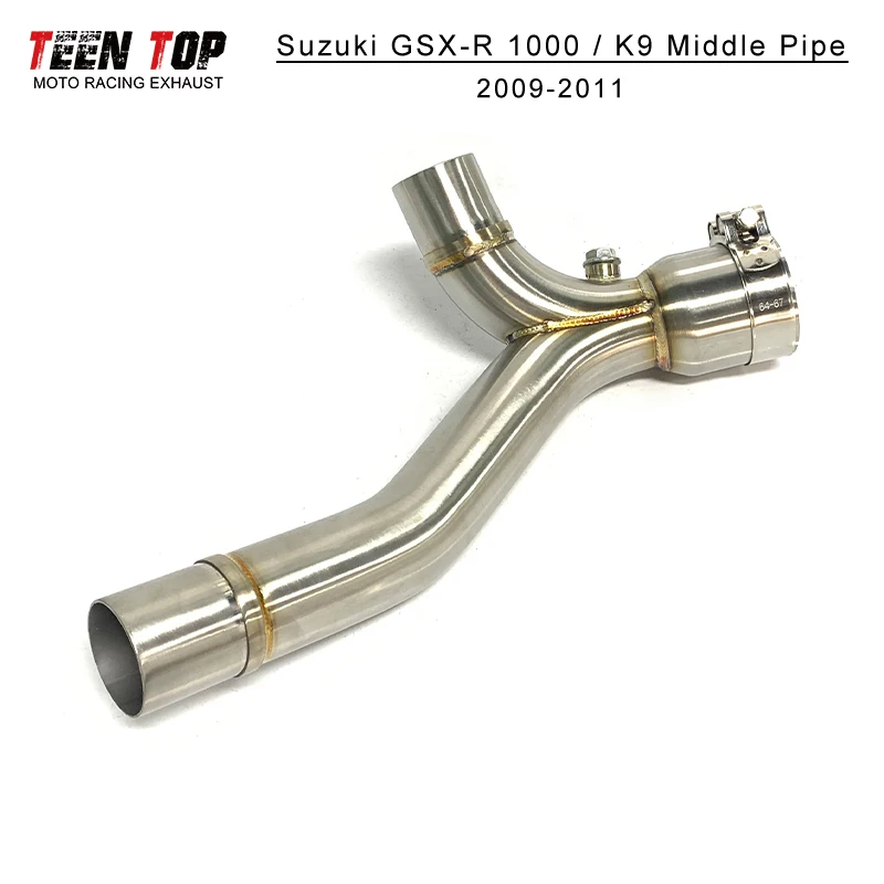 For Suzuki GSX-R 1000 K9 Exhaust Middle Pipe Underseat 2009~2011 Motorcycle Exhaust Connect Link Tube GSX-R 1000 Exhaust Elbow