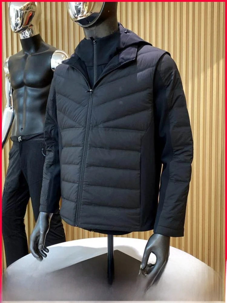 

Men's Detachable Vest down Jacket Soft Outerwear Three Ways to Wear Lightweight Warm Casual Style Outdoor Gear