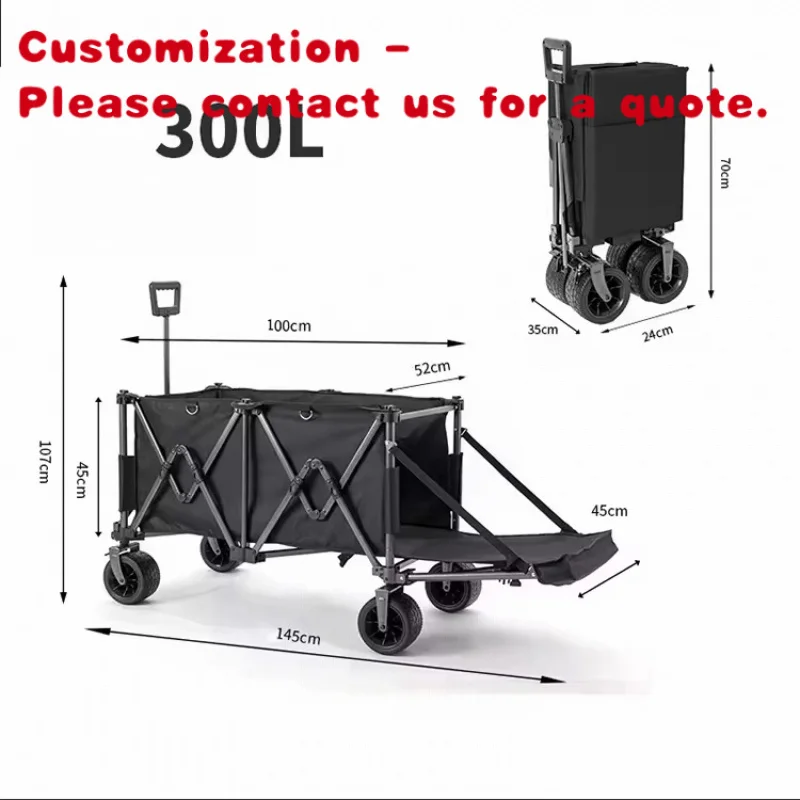 

Портативная складная тележка из нержавеющей стали на заказ, практичные инструменты для киоска OEM, уличная тележка для кемпинга, пикника, тележка для покупок