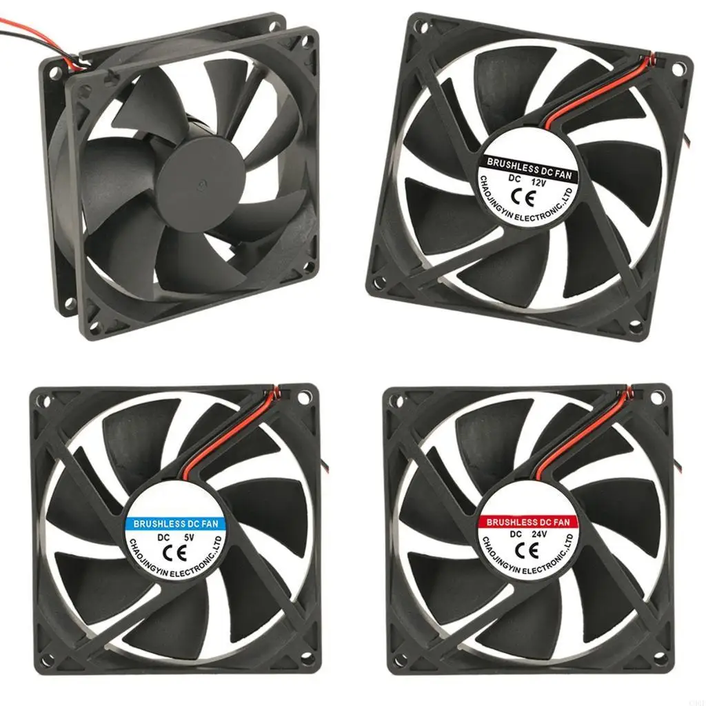 

C90F 9225 Вентилятор охлаждения компьютера 92 мм Малошумный дизайн ABS Высокий поток воздуха 5/12/24 В