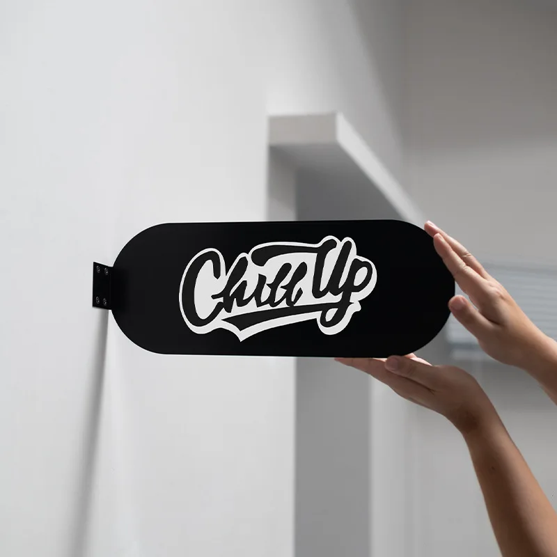 Coffee shop side hanging sign stainless steel side mounted door billboard shop side paint door sign commercial