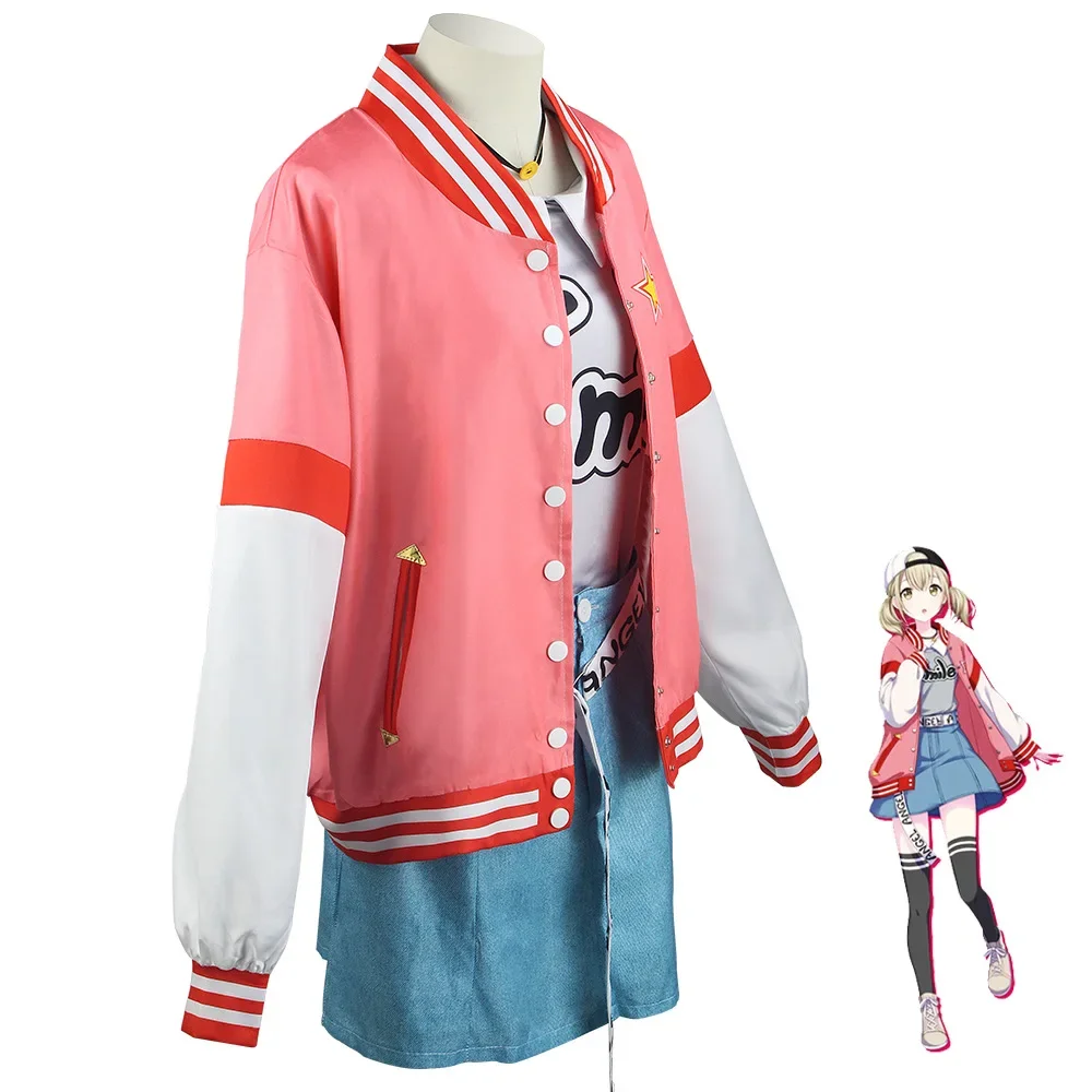 Azusawa Kohane Cosplay Costume Anime Colorful Stage Azusawa Kohane Outfits Wig Hat for Women Girls Carnival Comic Con view 3