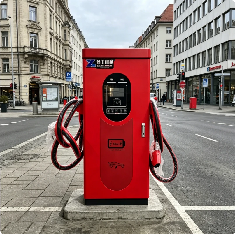 Commercial DC Fast EV Charging Station 120kW 180kW CCS2 CHAdeMO GBT Dual Port Electric Vehicle Charging Pile Factory Direct Sale