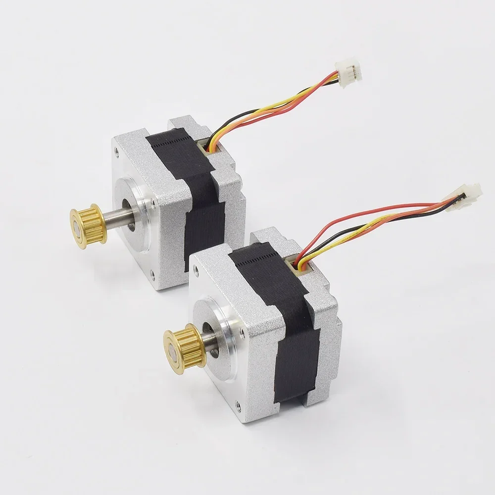 14H33HM NEMA 14 35MM Hybrid 2-Phase 4-Wire Stepping Stepper Motor 5mm Shaft Copper Pulley RepRap Gear for 3D Printer CNC Robot