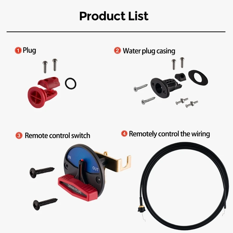 XA6H Universal Leak Proof Drain Plug Sealing System Replacement Accessories Remote Drain Plug 9.8ft Actuator Easy to Operate