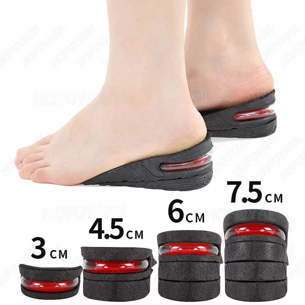 

Height Increase Insole for Man Woman Shoes Heel Lift Inserts Heightening Booster Shock Absorbing Air Cushion Taller Shoe Insoles